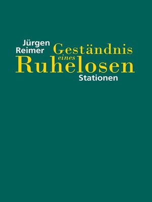 cover image of Geständnis eines Ruhelosen